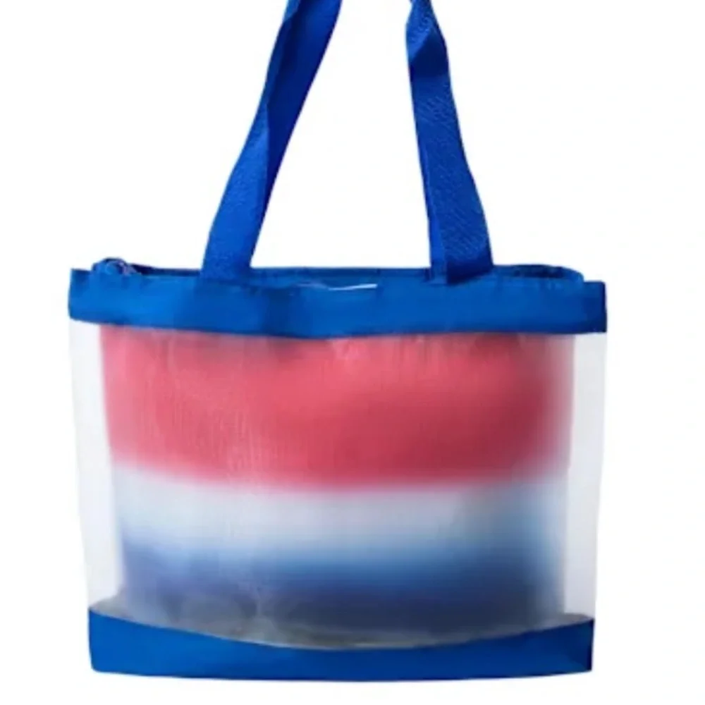 Red White and Blue Insulated Hot Cold Beach Picnic Outdoor Tote New With Tags
